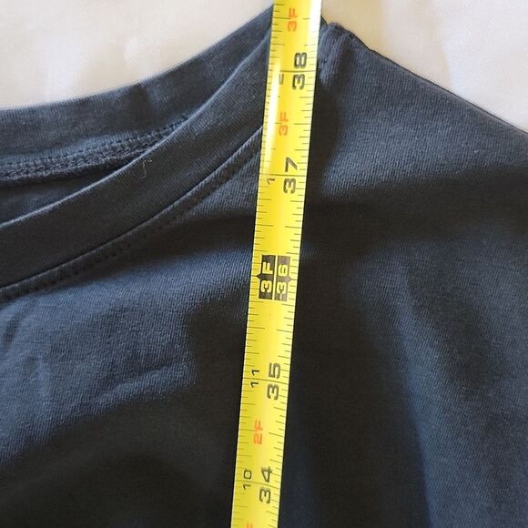 SEED TO STYLE Organic Cotton Black Side Ruching T-Shirt Pullover Lounge Dress xl - Picture 11 of 12